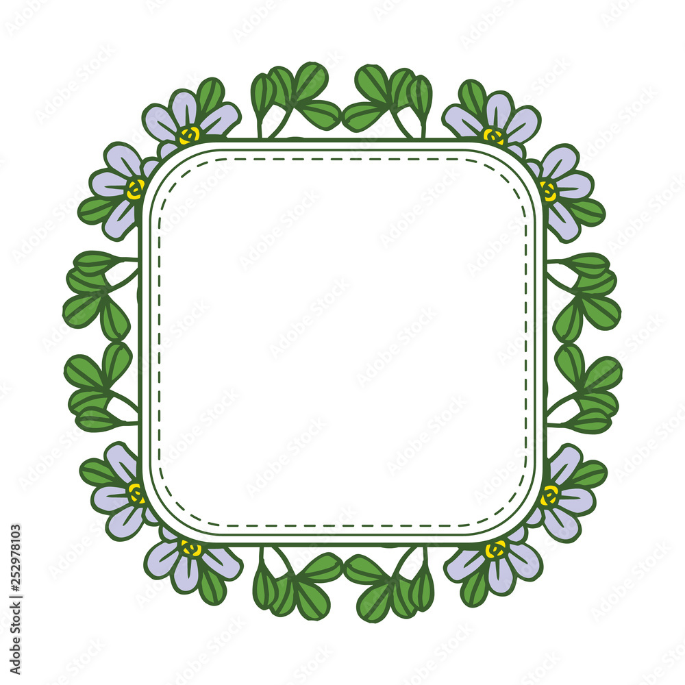 Vector illustration violet wreath frames for greeting card hand drawn