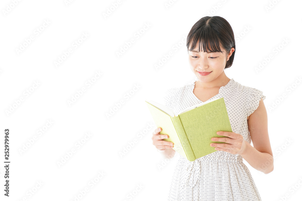 読書をする若い女性 読書をする若い女性