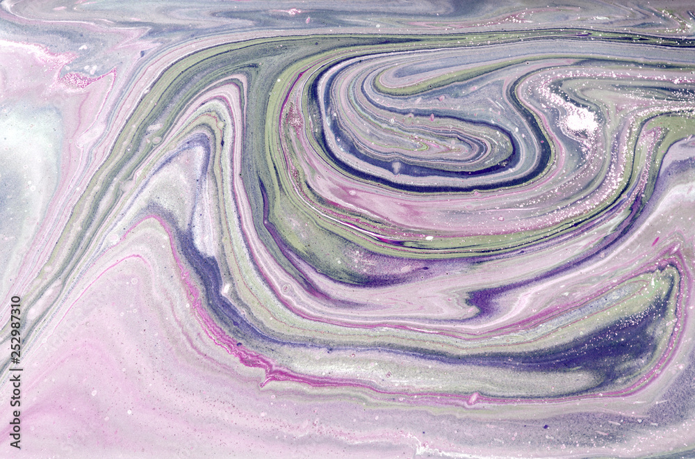 Fototapeta Pale gold marbling pattern. Golden marble liquid texture.