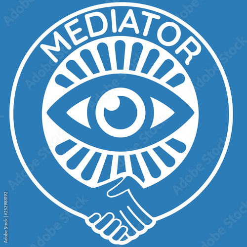 Mediator badge or seal design template