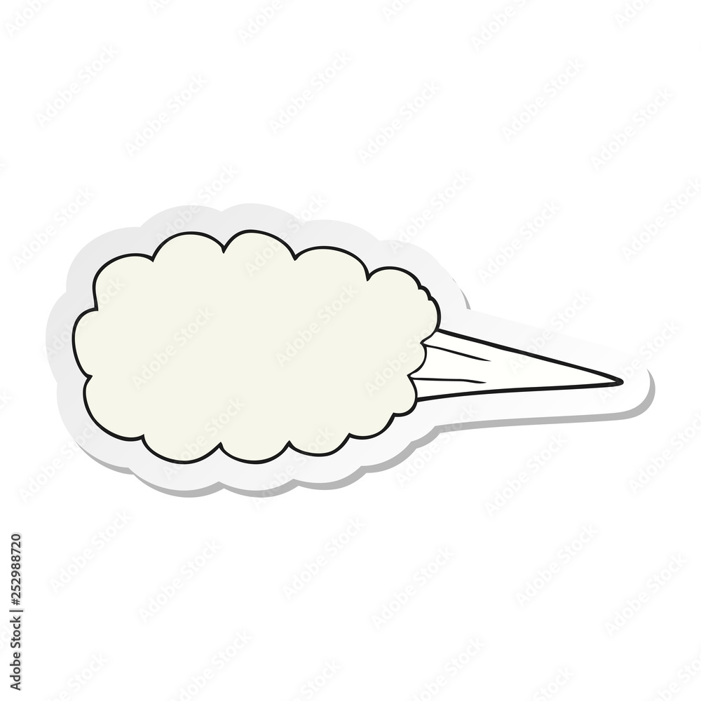 sticker of a cartoon steam blast symbol sticker of a cartoon steam blast symbol