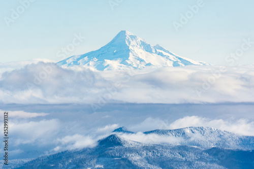 Washington State Volcanoes in Winter 