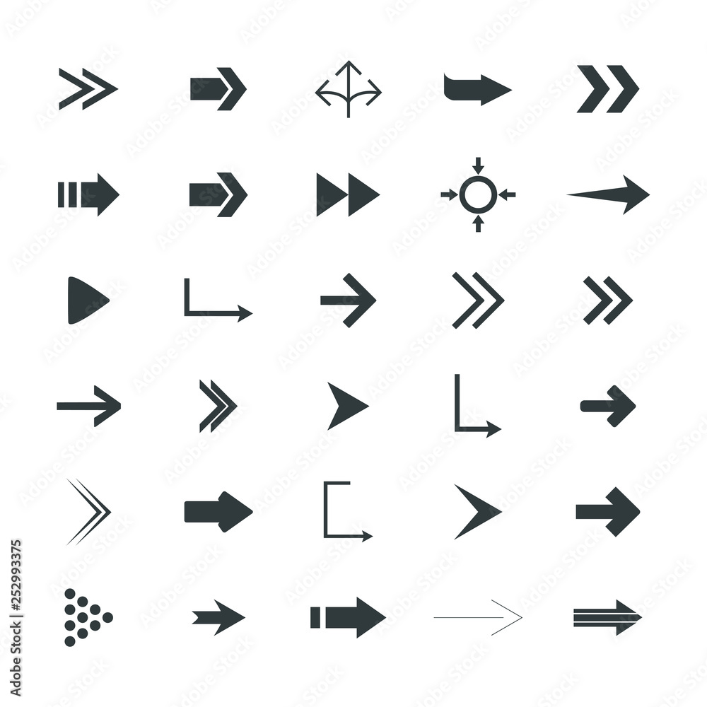 direction arrows icons set. road signs icons set. Vector illustration direction arrows icons set. road signs icons set. Vector illustration