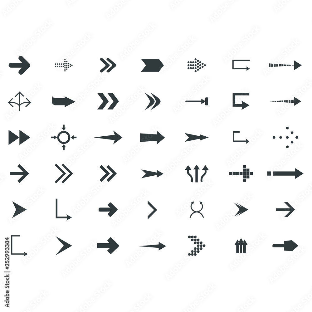 direction arrows icons set. road signs icons set. Vector illustration direction arrows icons set. road signs icons set. Vector illustration