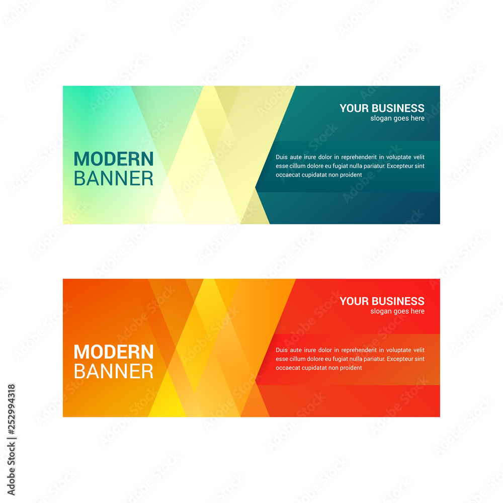 Abstract Design Banner Template. Horizontal Banners 