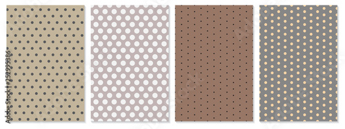 Polka dot pattern vector. Baby background.