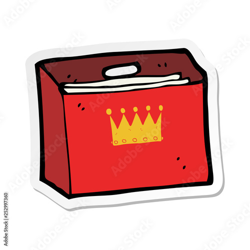 sticker of a cartoon royal business files