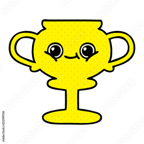 comic book style cartoon trophy