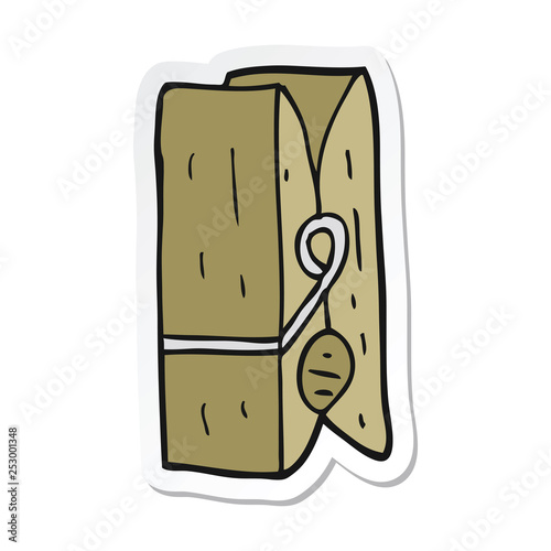 sticker of a cartoon peg