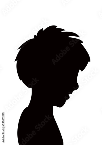 a child head silhouette vector © turkishblue