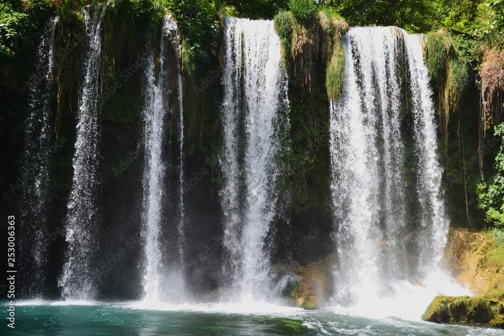 Waterfall among greenery