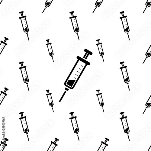Syringe Icon Seamless Pattern