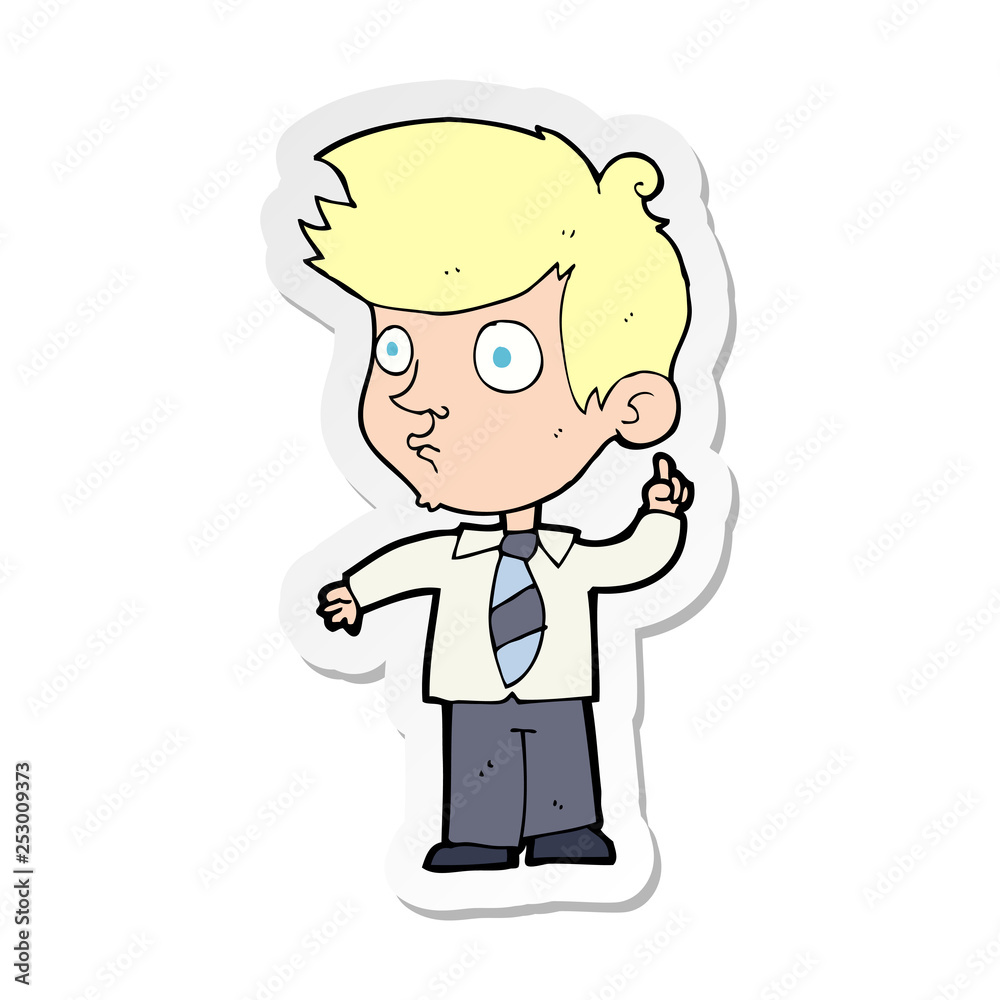 sticker of a cartoon boy asking question sticker of a cartoon boy asking question