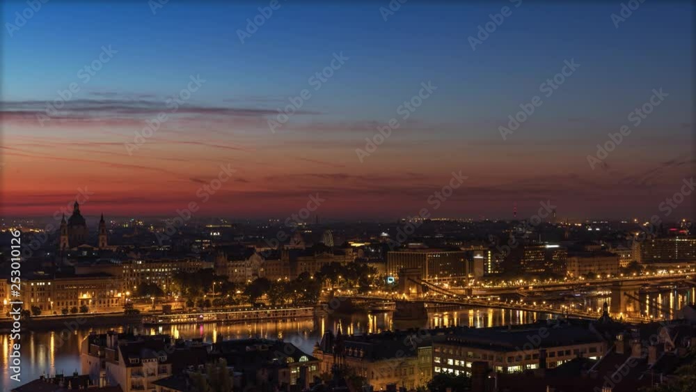 Budapest - city awakening (blue hour morning time lapse total) Budapest - city awakening (blue hour morning time lapse total)