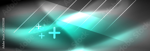 Shiny glowing lights neon color design background