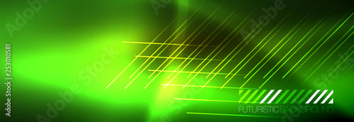 Abstract neon glowing light background. Dark background with lights. Abstract background with neon lights, night view.