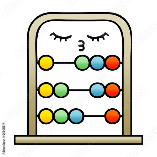 gradient shaded cartoon abacus