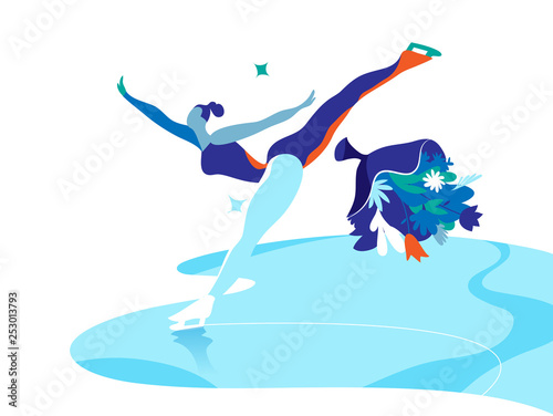 Figure skating dancer