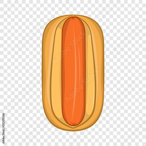Hotdog icon in cartoon style on a background for any web design 