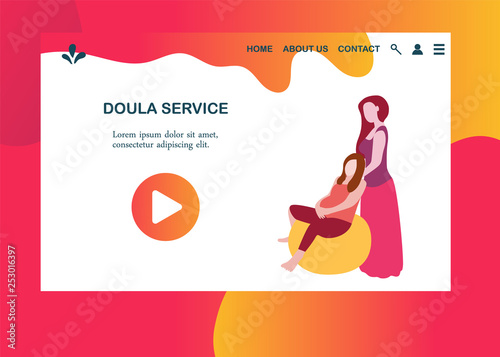 World Doula Week banner in a modern cartoon style.