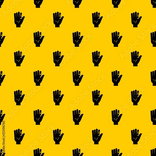 Finger with blood dripping pattern seamless vector repeat geometric yellow for any design © ylivdesign