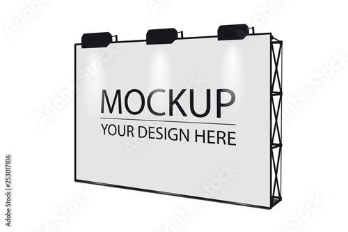Banner Display Mockup - Vector Illustration - Isolated On White Background