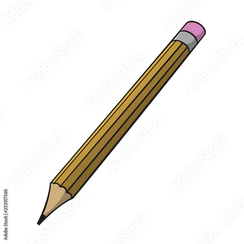 wooden pencil isolated