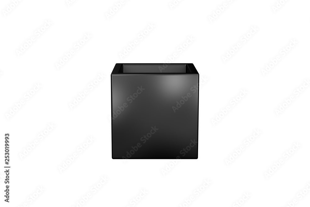 Fototapeta premium View of Open Box on White