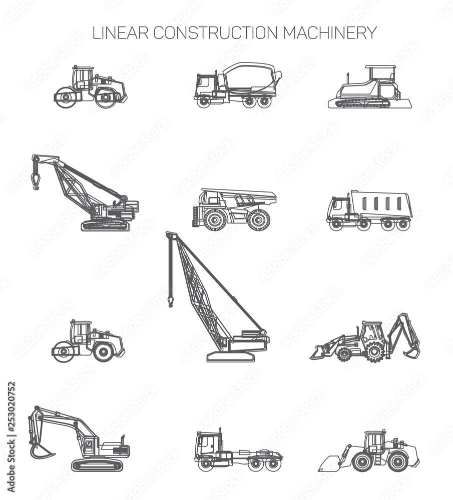 Heavy construction equipment.