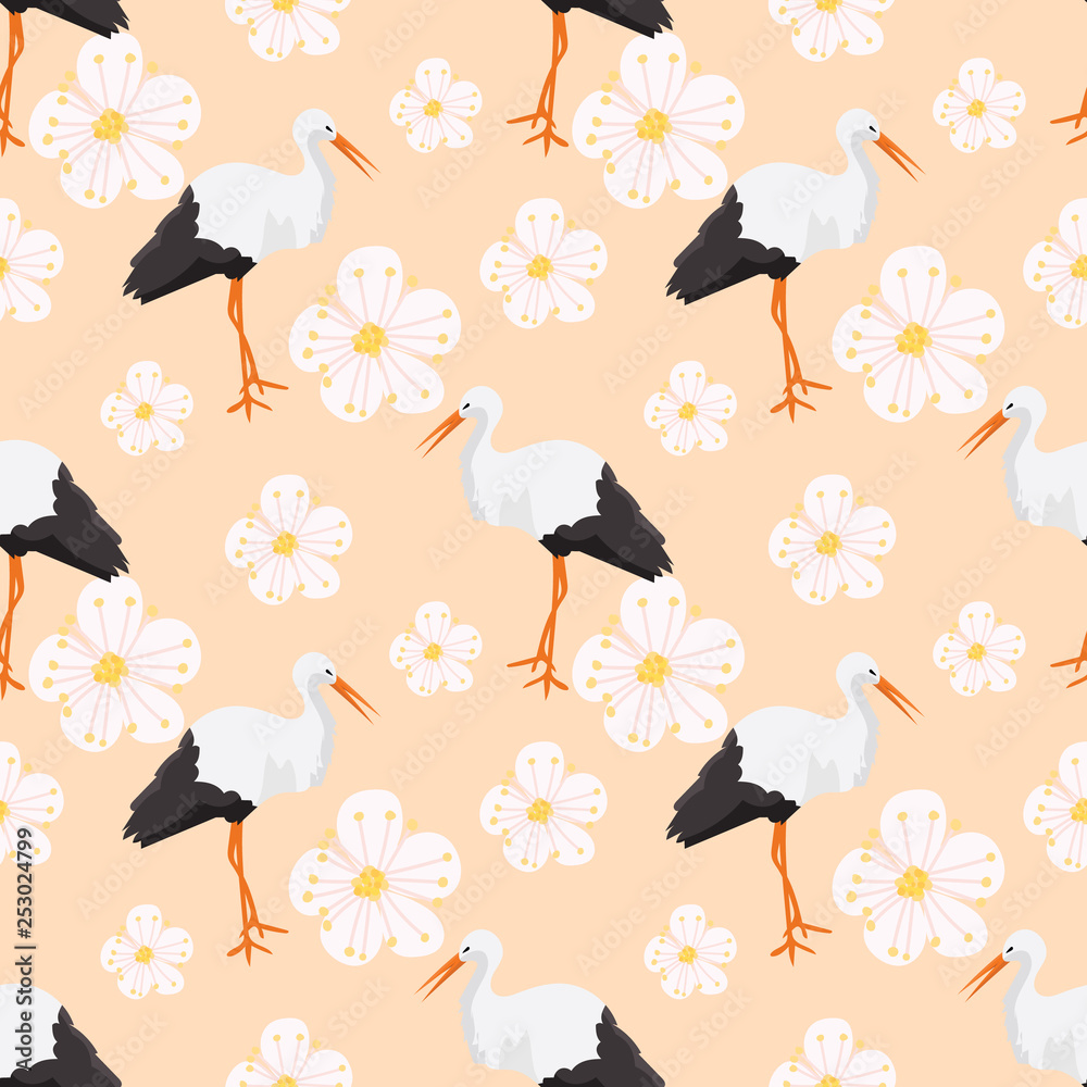 seamless background with birds seamless background with birds