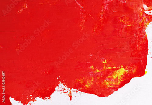 hand drawn oil painting red brushstrokes