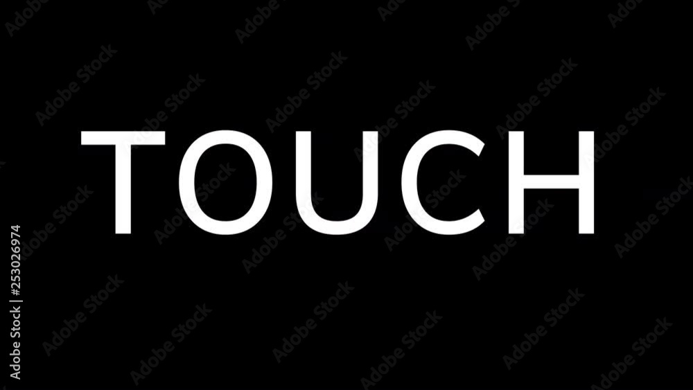 From the Glitch effect arises text TOUCH. Then the TV turns off. Alpha channel Premultiplied - Matted with color black From the Glitch effect arises text TOUCH. Then the TV turns off. Alpha channel Premultiplied - Matted with color black
