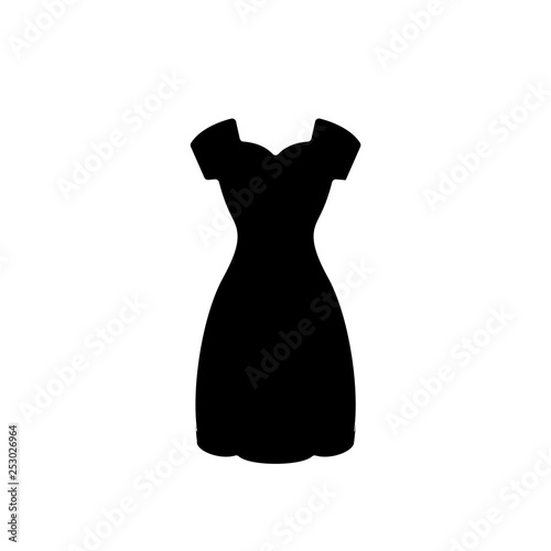 Woman dress sign illustration clothes icon dry cleaning or washing powder symbol