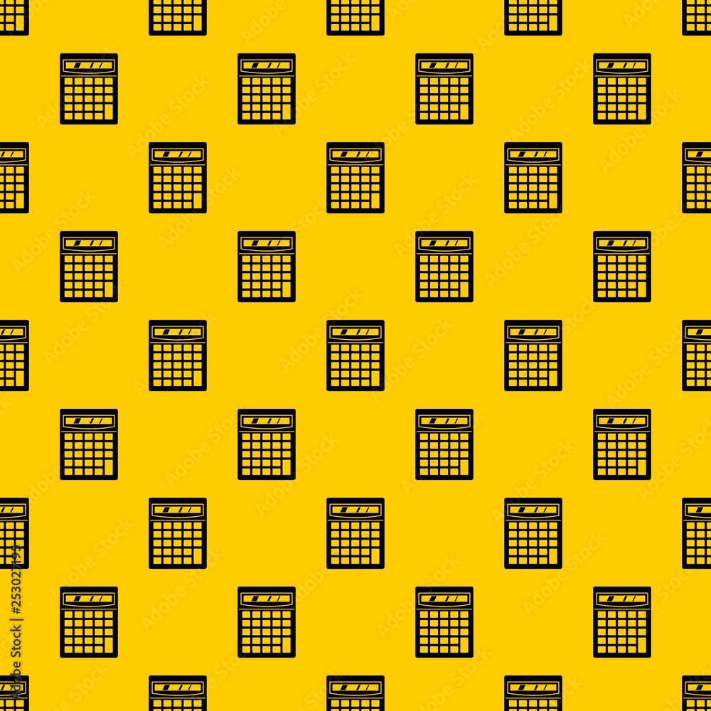 Electronic calculator pattern seamless vector repeat geometric yellow for any design Electronic calculator pattern seamless vector repeat geometric yellow for any design