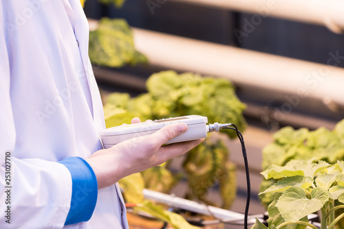 ph metering with an electronical device at a plant photo