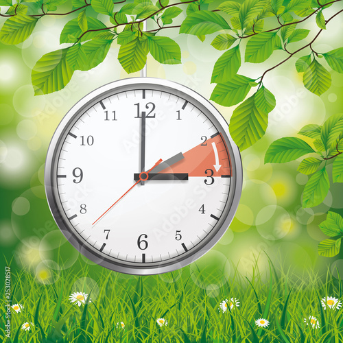 Clock Change Standard Time Spring Green