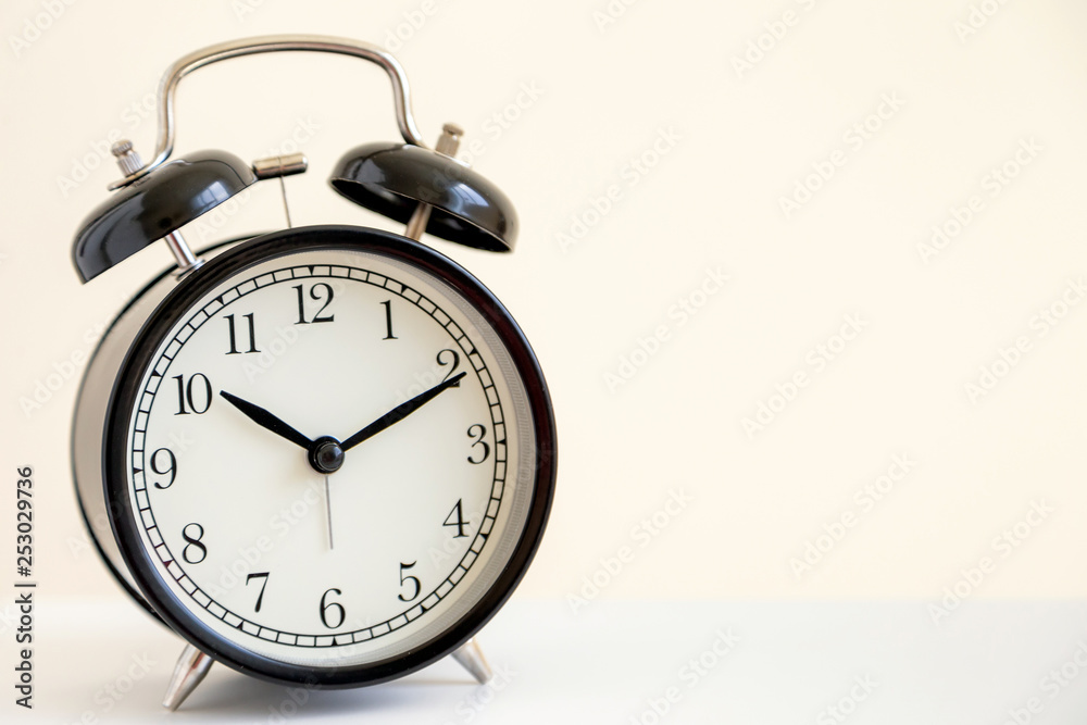Classic alarm clock, concept of time, being on time, reminder Classic alarm clock, concept of time, being on time, reminder