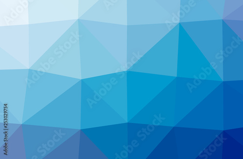 Illustration of abstract Blue horizontal low poly background. Beautiful polygon design pattern.
