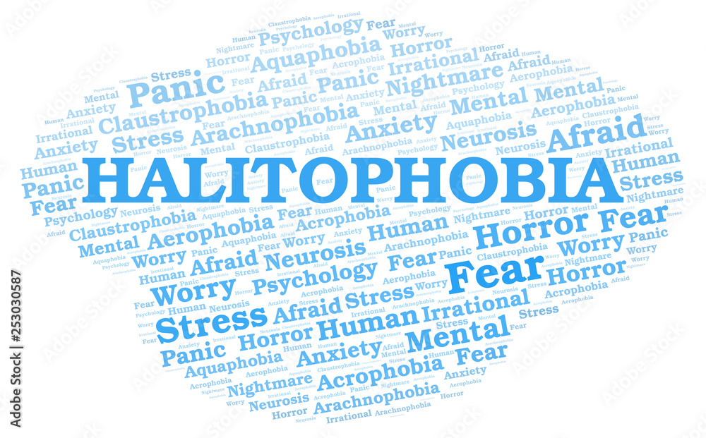 Halitophobia word cloud. Halitophobia word cloud.