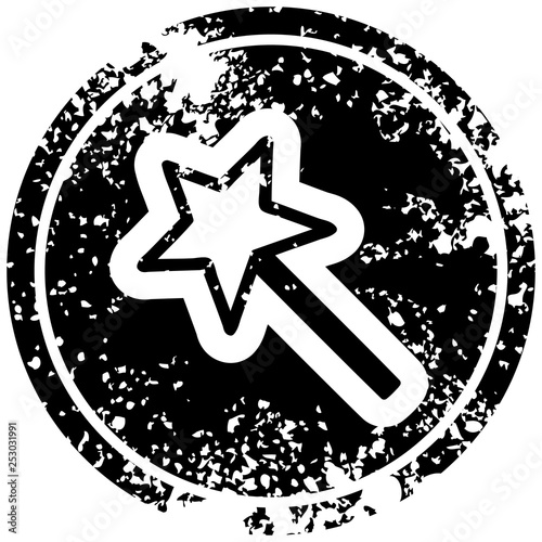 magic wand distressed icon