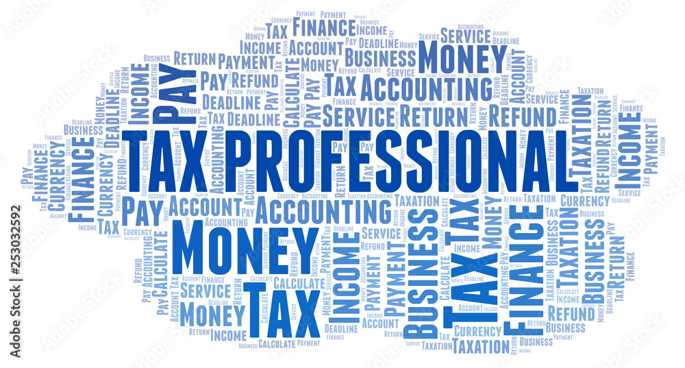 Obraz premium Tax Professional word cloud.
