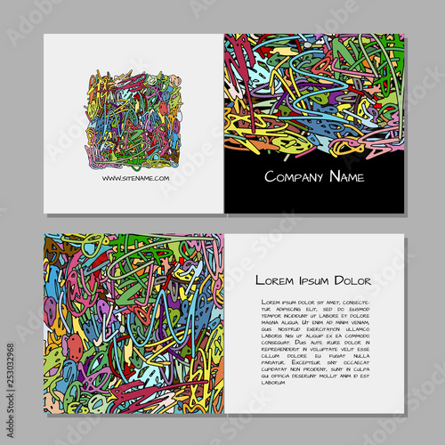 Greeting card design, colorful abstract background