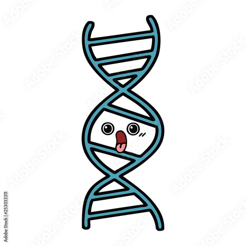 cute cartoon DNA strand