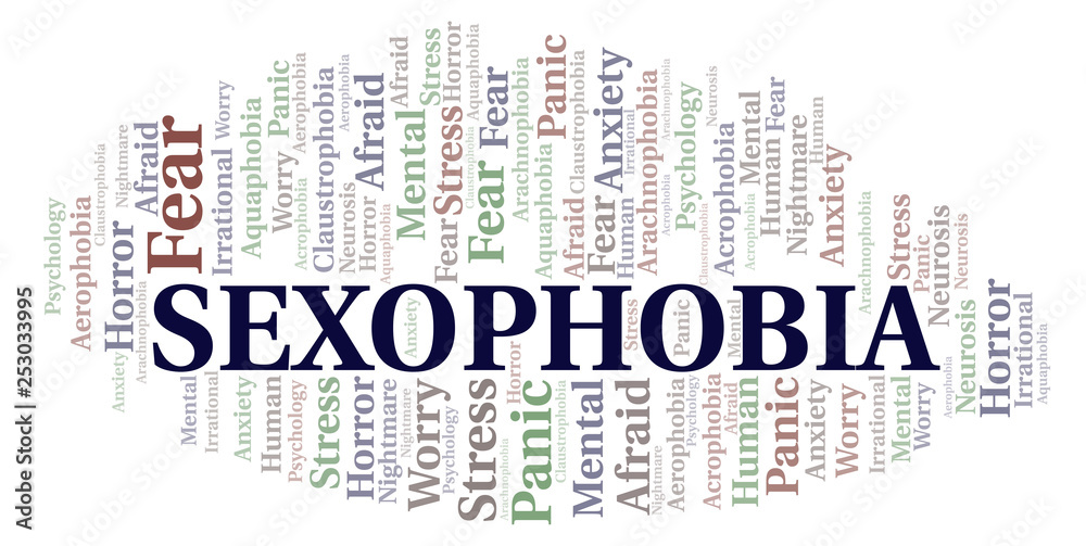 Fototapeta premium Sexophobia word cloud.