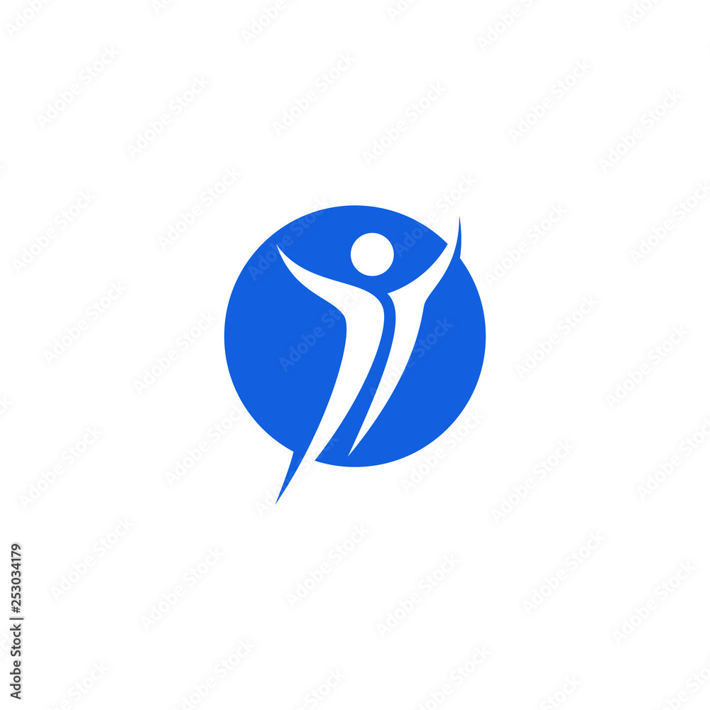 Obraz premium People Sport Gym Icon Template Logo