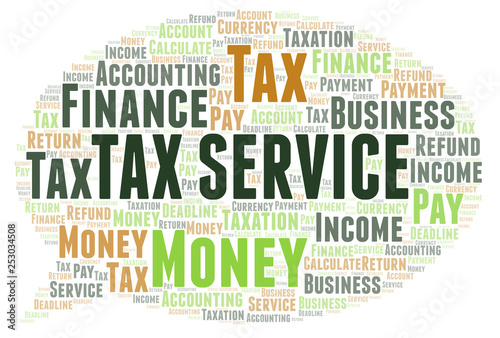 Tax Service word cloud.