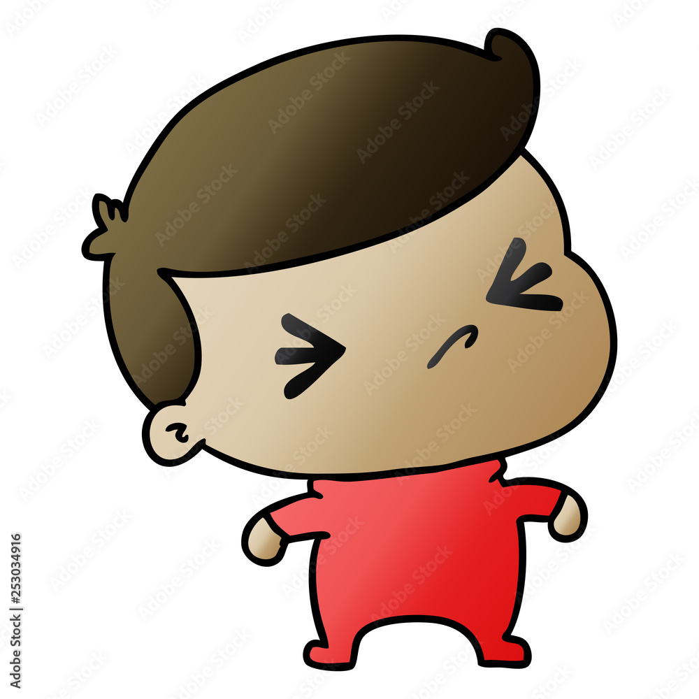 gradient cartoon of a kawaii cute cross baby gradient cartoon of a kawaii cute cross baby
