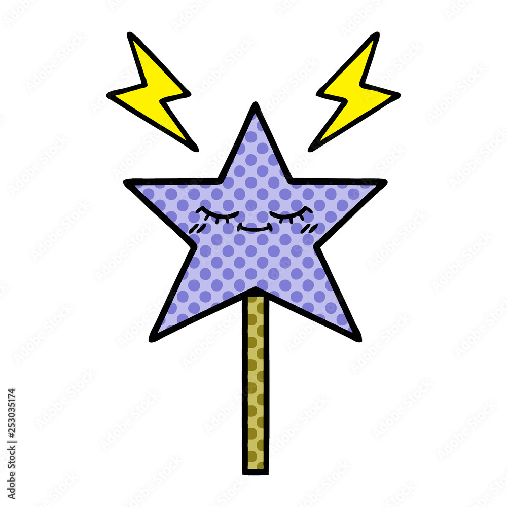 comic book style cartoon magic wand comic book style cartoon magic wand