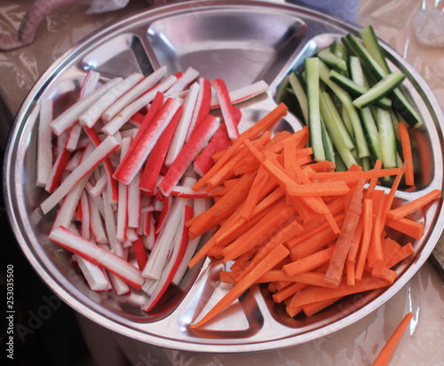 carrots in a colander