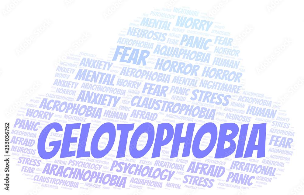 Obraz premium Gelotophobia word cloud.